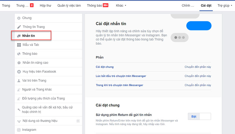 gắn live chat facebook vào website